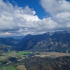 Flugwegposition um 14:39:58: Aufgenommen in der Nähe von Garmisch-Partenkirchen, Deutschland in 1550 Meter